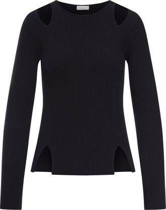 Roberto Collina RIBBED SWEATER WITH CUT-OUT INSERTS - Roberto Collina - Woman