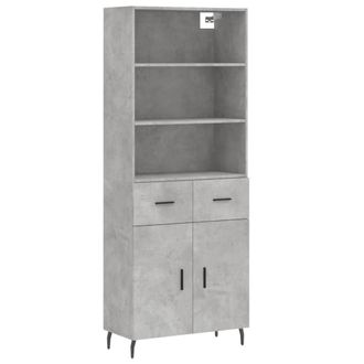 Berkfield Home Highboard Concrete Grey 69.5x34x180 cm Engineered Wood