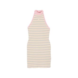 Amiri Striped Halterneck Mini Dress