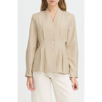 Ichi Ihgivana Button-Up Shirt in Eucalyptus Melange at Nordstrom, Size 12 Us