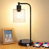 OEM El Juego Incluye Una L&aacute;mpara De Mesa De Estilo Industrial Con Dos Puertos Usb Y Una Luz Nocturna Regulable