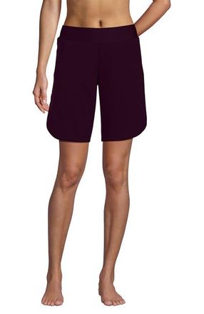 Lands End SunShade UPF 50 9 Board Shorts in Dark Wine at Nordstrom, Size 14P