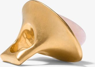 Michael Kors 24k-Gold-Plated Brass and Stone Ring