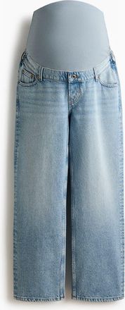 H&M Mama Straight Ankle Jeans in Light Denim Blue at Nordstrom, Size Medium