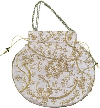 Generic Handcrafted Embroidered Potli Bag - Wedding | Party | Festive | Ethnic Clutch (LIGHT PINK)