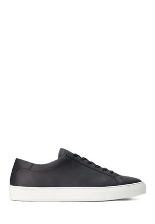 Polo Ralph Lauren Smooth Black Leather Low-Top Sneakers