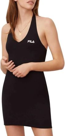 Fila Halter Mini Dress In Black