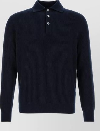 Fedeli cashmere wool polo jumper
