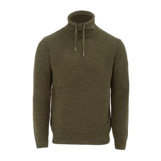 Firetrap Heren Marl Koehals Trui (Kaki Groen)