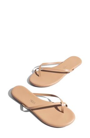 Tkees Riley Metallic Flip Flop in Cocobutter at Nordstrom, Size 10