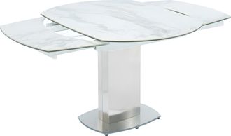 Vente-Unique Conjunto mesa TALICIA + 4 sillas PEGA - Blanco y azul