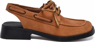 Camper Dana Brown Moccasin-Inspired Suede Sandals