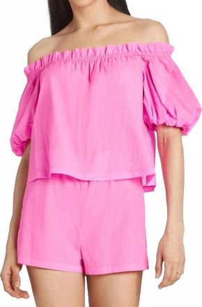 Amanda Uprichard Bree Romper In Sanibel Pink