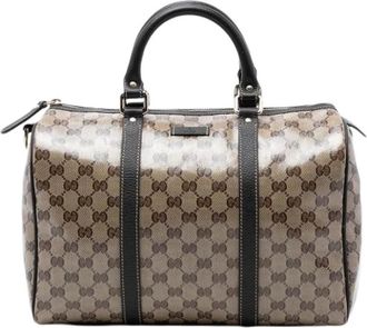 Gucci Pre-owned Handbags, female, Beige, Size: ONE SIZE Pre-owned Boston Bag