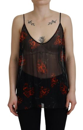 Dsquared2 Dsquared&sup2; Floral Print Spaghetti Strap Tank Blouse Womens Top (Pre-Owned)