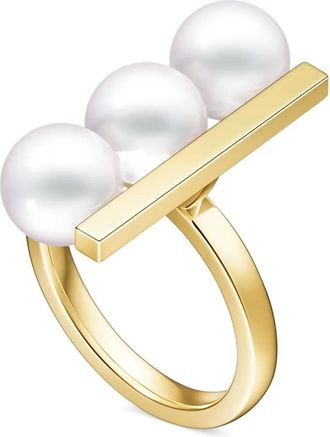 Tasaki Anello Collection Line Balance Plus Neo Akoya in oro giallo 18kt