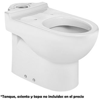 Roca Roca - Taza Con Salida Dual Para Inodoro De Tanque Bajo Para Movilidad Reducida Confort Meridian