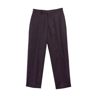Paul Smith Suit Trousers, male, Purple, Size: W38 Pantaloni Ampi Lino