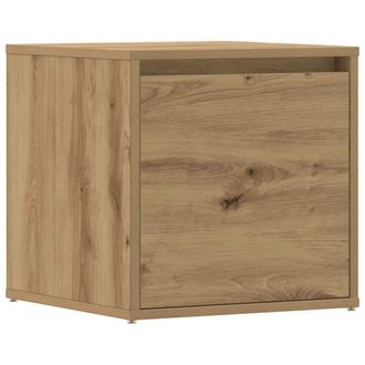 vidaXL Caj&oacute;n Taburete Madera Ingenier&iacute;a Roble Artesanal 40,5x40x40 Cm Vidaxl