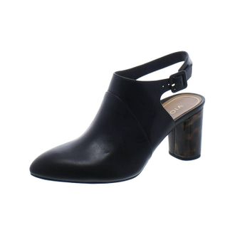 Vionic Womens Roseville Leather Pointed Mule In Black