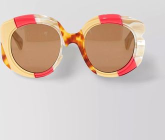 Gucci oversized sunglasses with rounded edges and tortoiseshell pattern