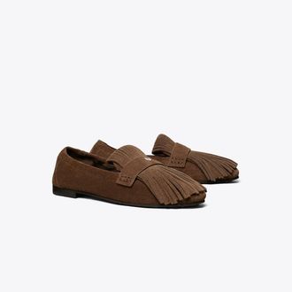Tory Burch Womens Ballet Fringe Loafer, size 3.5