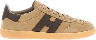 Hogan Beige Suede Leather Cool Sneakers