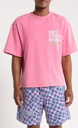 Diet Starts Monday Los Angeles Cotton Graphic T-Shirt in Pink/green at Nordstrom, Size X-Large