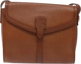 Burberry Pre-owned Cross Body Bags, female, Brown, Size: ONE SIZE Pre-owned Leather Cross Body Bag