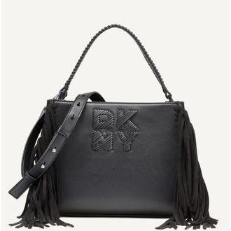DKNY Foster Medium Satchel in Black/silver at Nordstrom