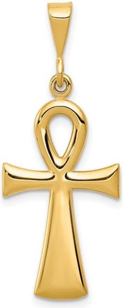 Diamond2Deal 10k Yellow Gold Egyptian Ankh Cross Pendant
