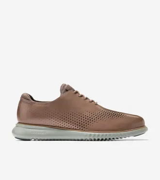 Cole Haan Mens 2.ZER&Oslash;GRAND Laser Wingtip Oxford Shoes - Brown Size 10.5