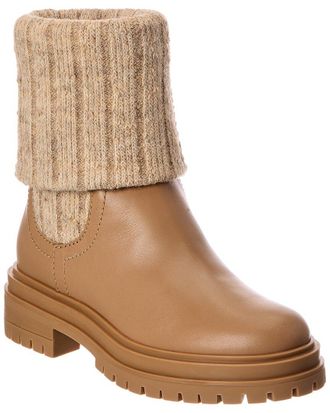Gianvito Rossi Tenney 20 Knit & Leather Boot