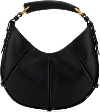 Saint Laurent Black Leather Small Mombasa Shoulder Bag