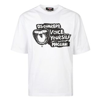 Dsquared2 Hombre, Camisetas, Blanco, Talla: L