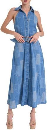 Ciebon Dixie Belted Sleeveless Maxi Dress in Blue at Nordstrom Rack, Size X-Small