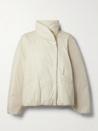 Isabel Marant Giacca Doppiopetto Imbottita In Shell Di Misto Cotone Dylany - Ecru