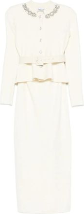 Self Portrait Abito con decorazione - Bianco