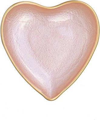 Vietri Baroque Glass Pink Heart Plate at Nordstrom
