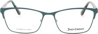 Juicy Couture JU232 Metal-Frame Rectangular Eyeglasses - Teal