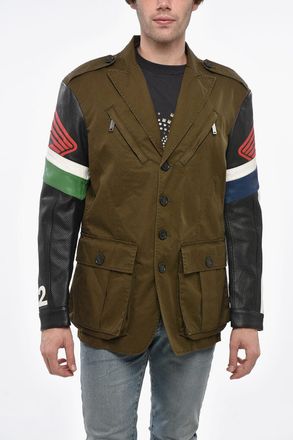 Dsquared2 Giacca Utility HONDA Con Maniche in Pelle Dsquared2