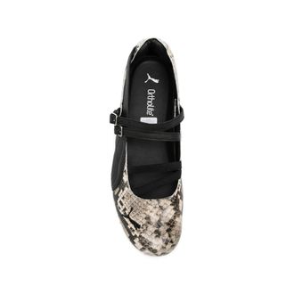 Puma Snake-Effect Ballet-Inspired Sneaker - Black