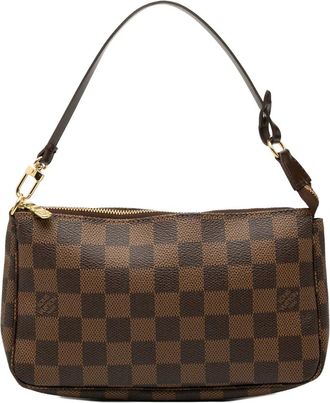 Louis Vuitton Borsa a spalla Pochette Accessoires in tela Damier Eb&egrave;ne 2008 - Marrone
