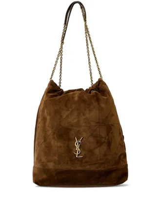 Saint Laurent Jamie quilted chain-strap shoulder bag - women - Calf Suede - OS - Brown