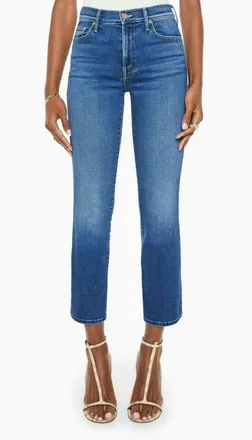 Mother Outsider Ankle Jeans In Scorchin Hot