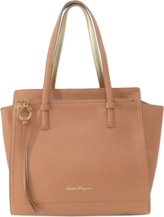 Ferragamo Leather Tote Bag (Pre-Owned)