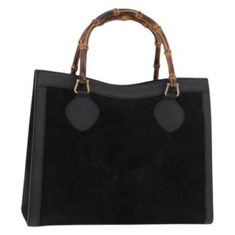 Gucci Pre-owned Handbags, female, Black, Size: ONE SIZE Pre-owned Vintage Tote Bag