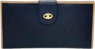 Celine Pre-owned Wallets, female, Blue, Size: ONE SIZE Pre-owned Leather Wallet
