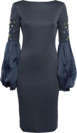 Lanvin Abito midi con perline - Blu