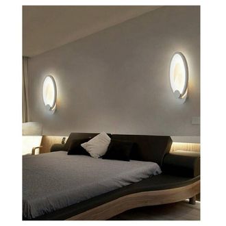 Trade Shop Trade Shop Traesio - Trade Shop - Applique Led Ovale 9 Watt Parete Lumetto Luce Bianca Fredda Calda Naturale E25